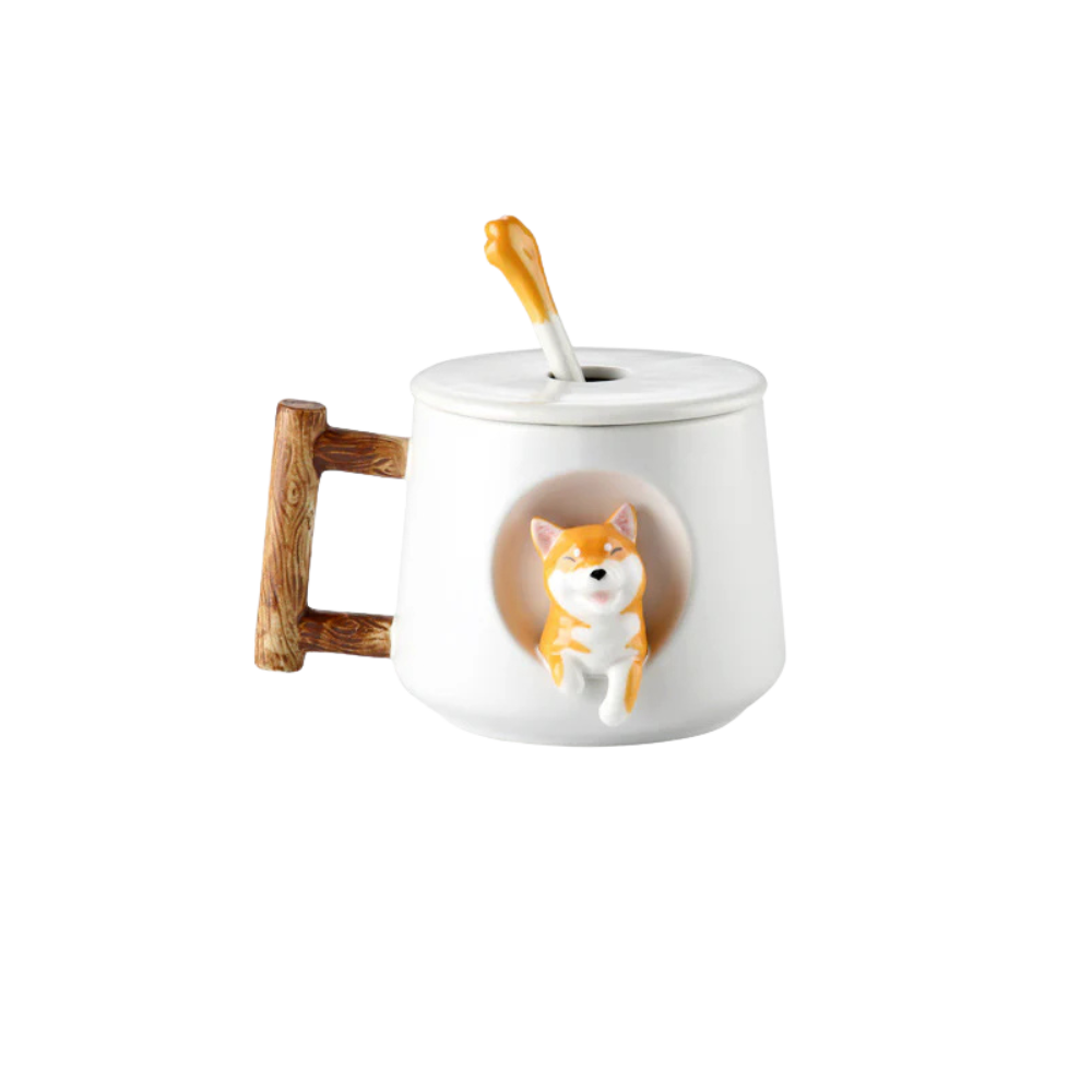 Head or Tails Shiba Inu Ceramic Mug