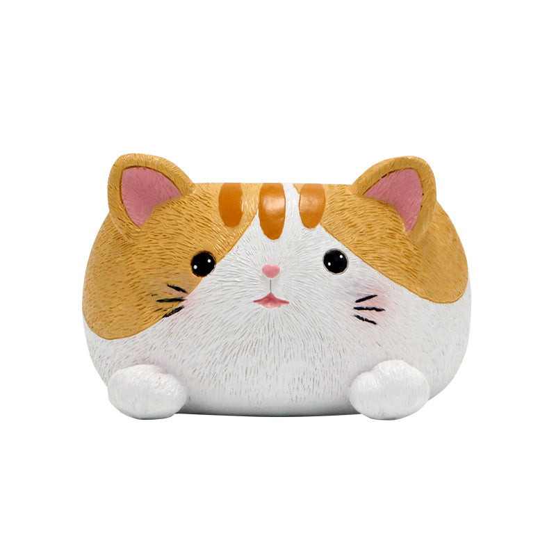 Orange Kitty Plant Pot