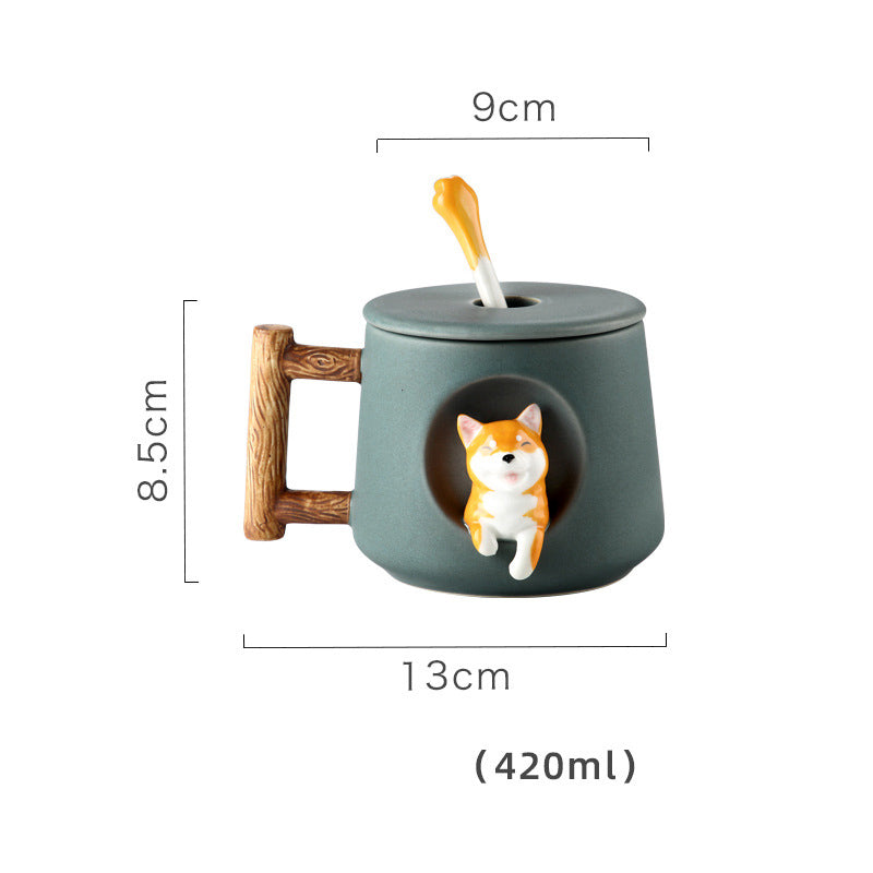 Head or Tails Shiba Inu Ceramic Mug