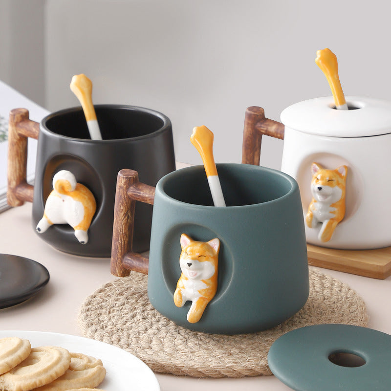Head or Tails Shiba Inu Ceramic Mug