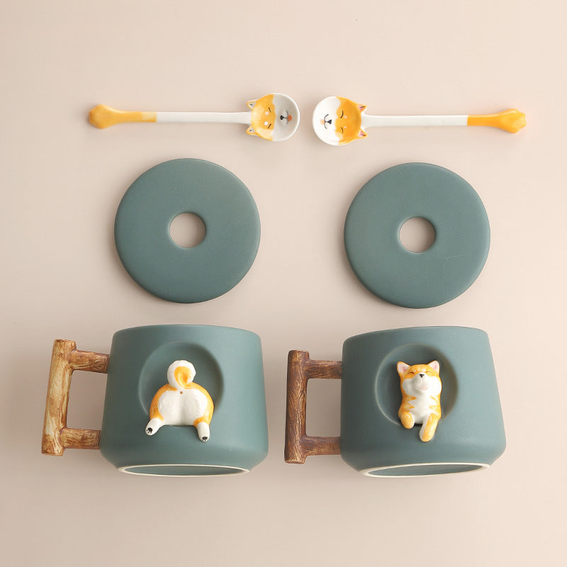 Head or Tails Shiba Inu Ceramic Mug