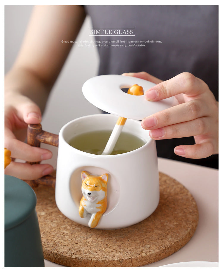 Head or Tails Shiba Inu Ceramic Mug