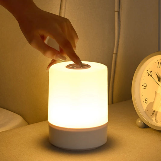 Minimalist table lamp with multiple uses